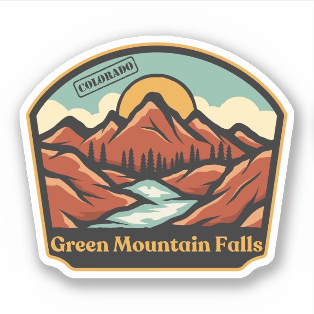 Adesivo de Green Mountain Falls, Colorado (Frente)