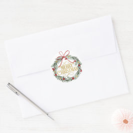 Adesivo de Grinalda de Natal Festivo Alegre