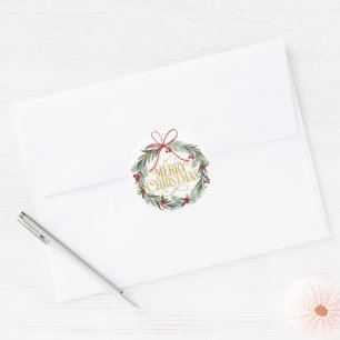 Adesivo de Grinalda de Natal Festivo Alegre
