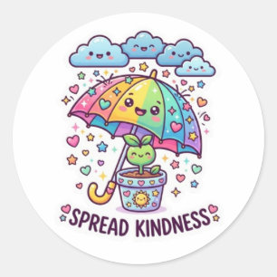 Adesivo de Guarda-chuva Fofo Kawaii Espalhe Bondad