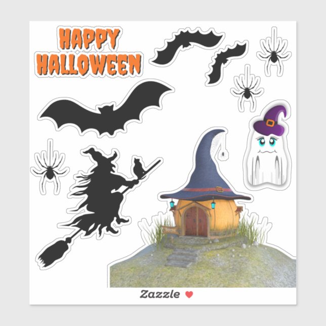 Adesivo de Halloween (Folha)