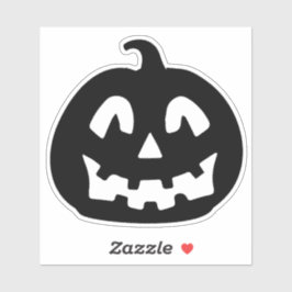 Adesivo de Halloween Assustador de Outono Jack-O'