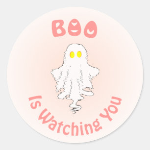 Adesivo de Halloween Boo Está Observando Você