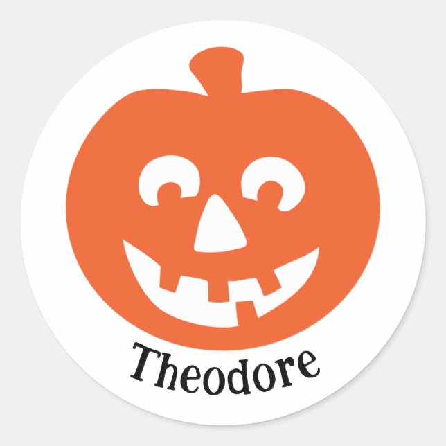 Adesivo de Halloween de Abóbora (Frente)