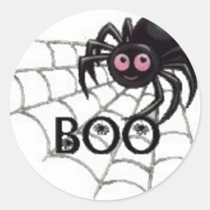 Adesivo de Halloween de Aranha de Olhos Rosados
