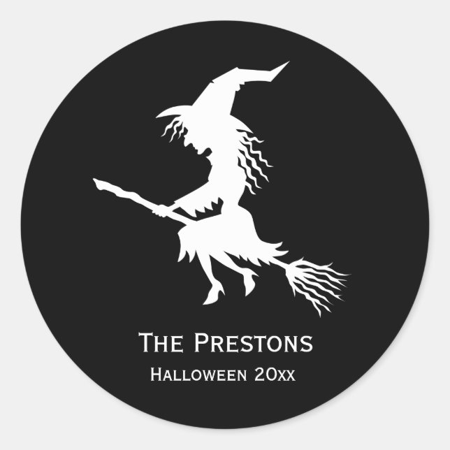 Adesivo de Halloween de Bruxa (Frente)