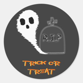 Adesivo de Halloween de Fantasma Assustador com Tú