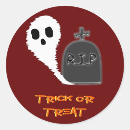 Adesivo de Halloween de Fantasma Assustador com Tú