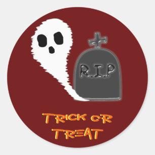 Adesivo de Halloween de Fantasma Assustador com Tú