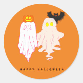 Adesivo de Halloween de Fantasmas Bebês Fofos