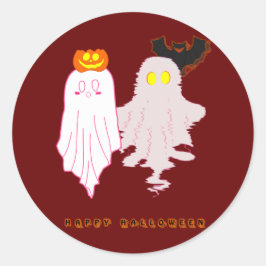 Adesivo de Halloween de Fantasmas Bebês Fofos