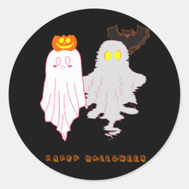 Adesivo de Halloween de Fantasmas Bebês Fofos