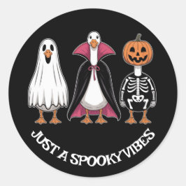 Adesivo de Halloween de Gansos Assustadores Fofos