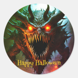 Adesivo de Halloween de Monstro Gigante