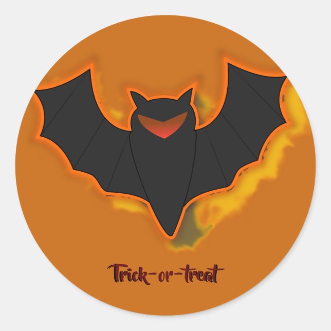 Adesivo de Halloween de Morcego Assustador - Tema  (Frente)