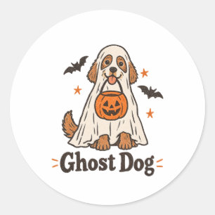 Adesivo de Halloween do Cachorro Fantasma Mãe de