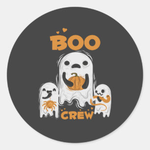 Adesivo de Halloween do Fantasma da Boo Crew
