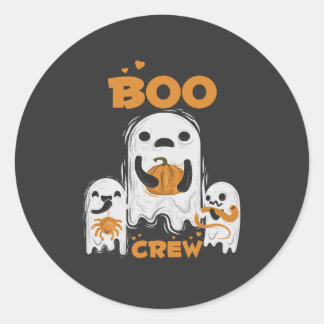 Adesivo de Halloween do Fantasma da Boo Crew