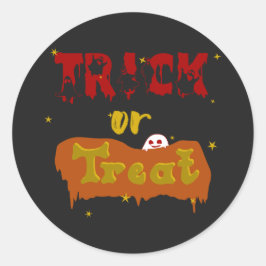 Adesivo de Halloween Engraçado Boo Trick or Treat
