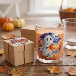 Adesivo de Halloween - Fantasma Adorável Aquarela