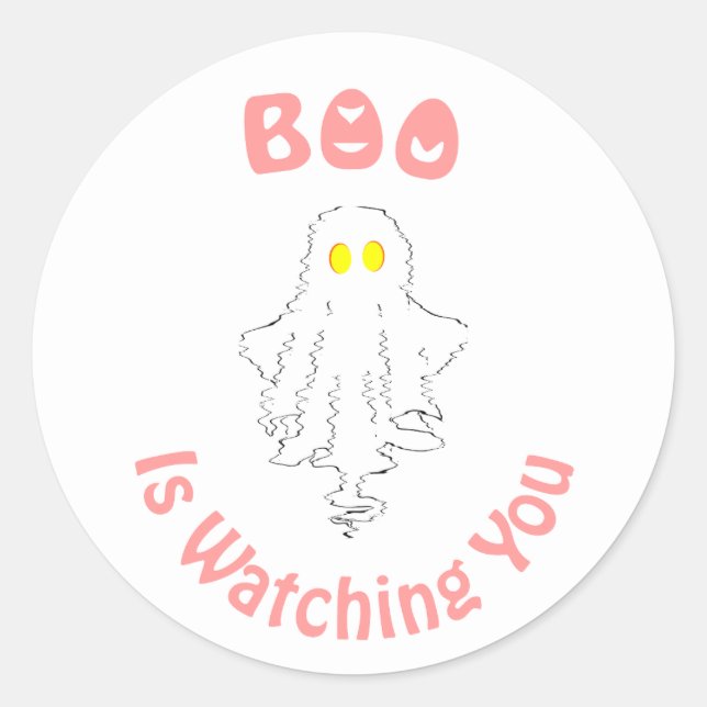 Adesivo de Halloween | O Boo Está Te Observando (Frente)