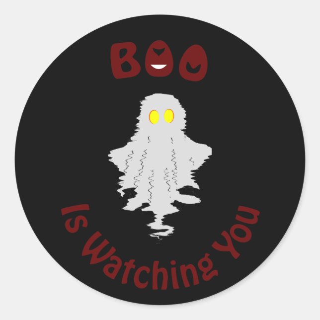 Adesivo de Halloween | O Boo Está Te Observando (Frente)