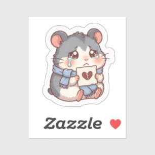 Adesivo de Hamster Desesperado