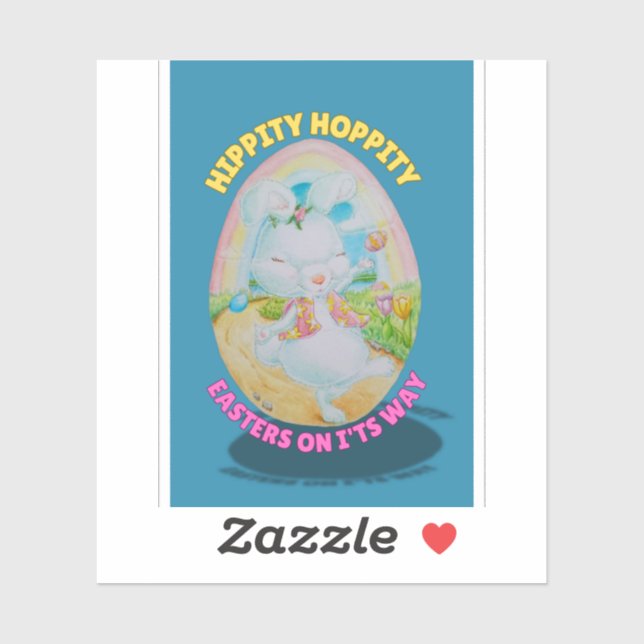 Adesivo de hippity-hoppity Páscoa infantil (Folha)