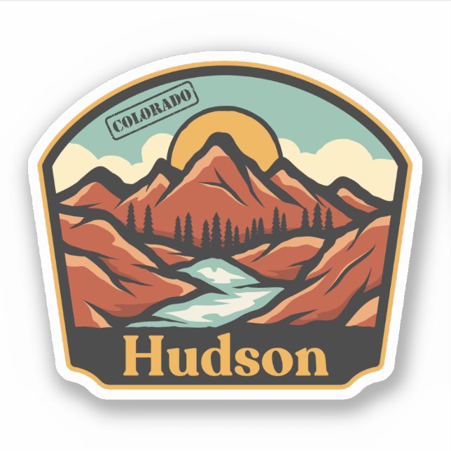 Adesivo de Hudson, Colorado (Frente)