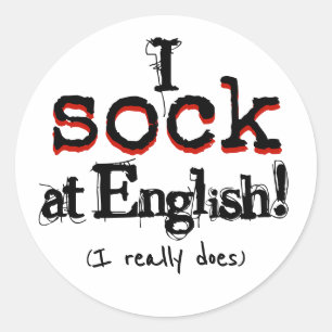 Adesivo de Humor Gramatical Nerd de Gramática Engr