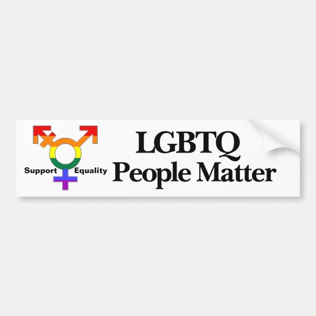 Adesivo de igualdade de matéria do LGBTQ Pessoas (Frente)