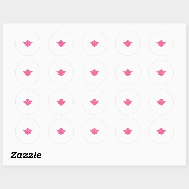 adesivo de ilustração a cores rosa (Folha)
