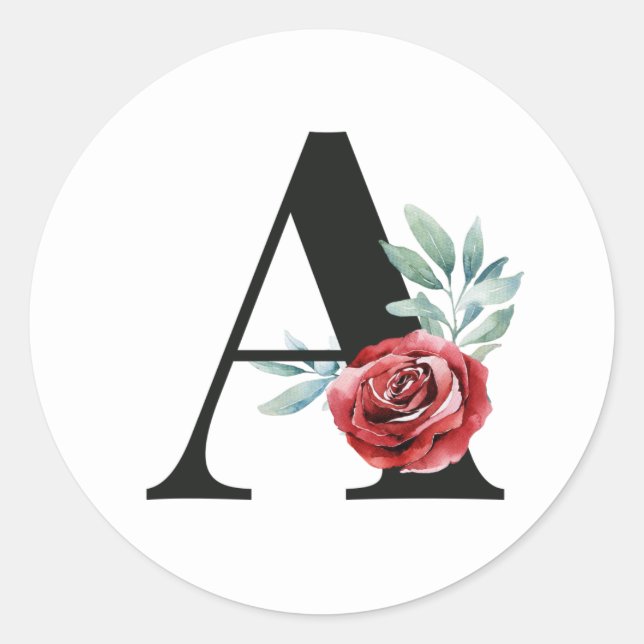 Adesivo de iniciais das férias de inverno letra A (Frente)