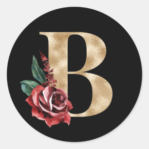 Adesivo de iniciais das férias de inverno letra B