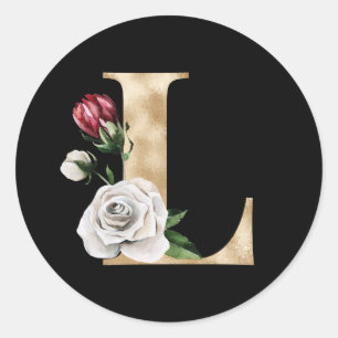 Adesivo de iniciais das férias de inverno letra L