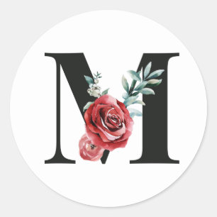 Adesivo de iniciais das férias de inverno letra M