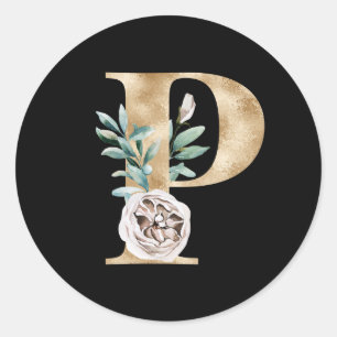 Adesivo de iniciais das férias de inverno letra P