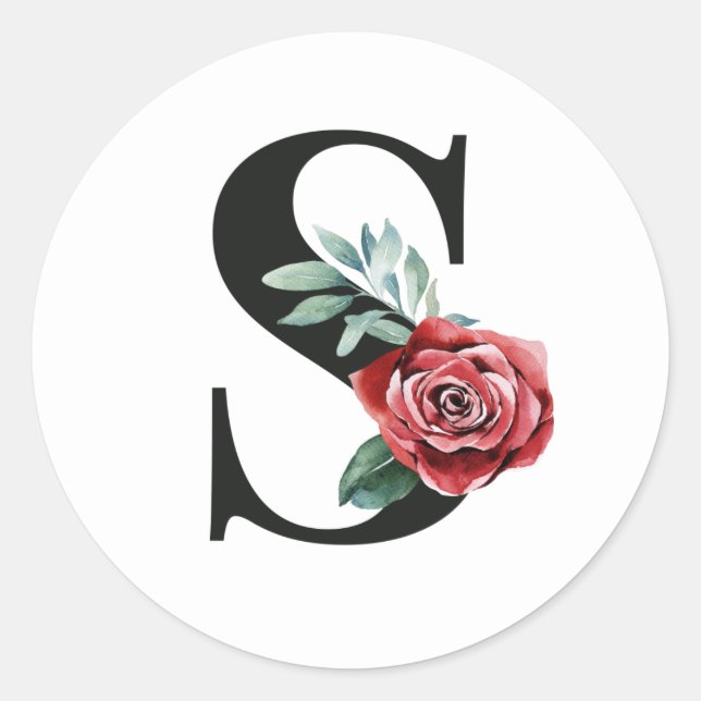 Adesivo de iniciais das férias de inverno letra S (Frente)