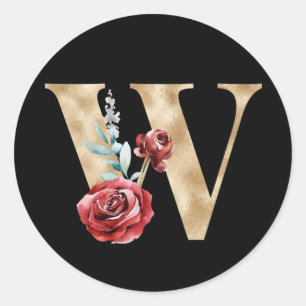 Adesivo de iniciais das férias de inverno letra W