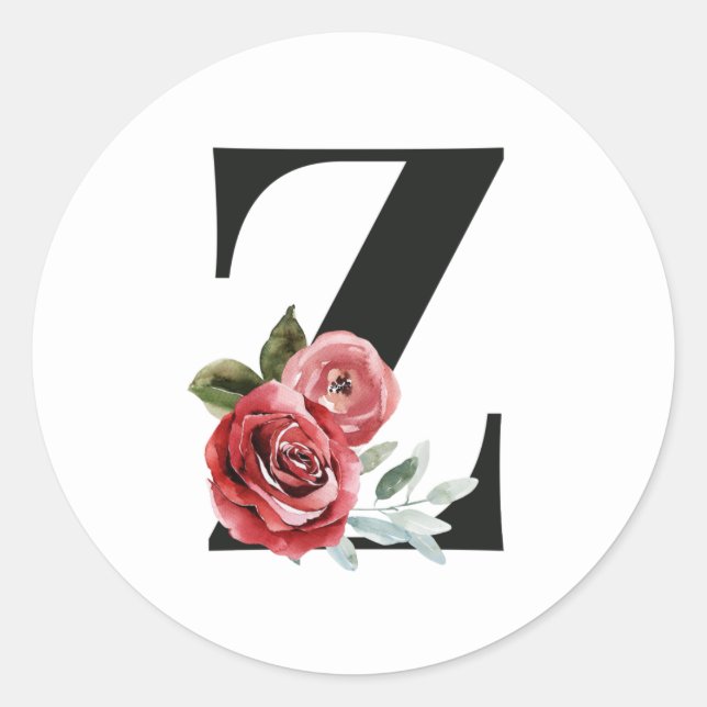 Adesivo de iniciais das férias de Inverno letra Z (Frente)