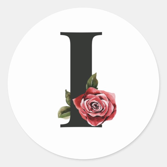 Adesivo de iniciais de férias de inverno letra I (Frente)