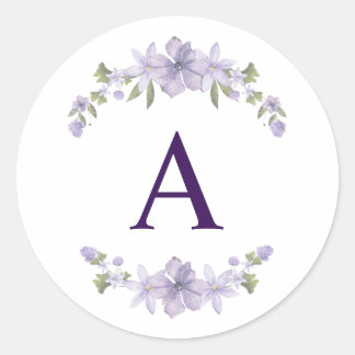 Adesivo de Inicial Floral | Monograma Personalizad