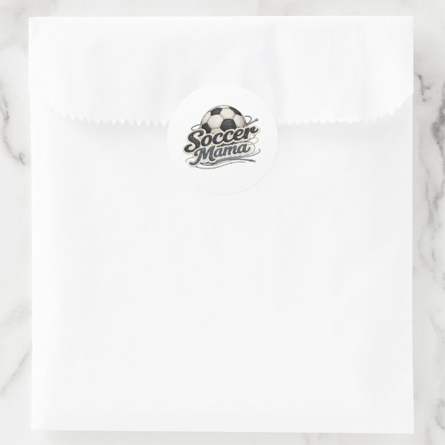 Adesivo de Insígnia Crochê de Mãe de Futebol (Bolsa)