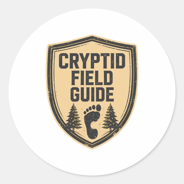 Adesivo de Insígnia do Guia de Campo de Criptozool (Frente)