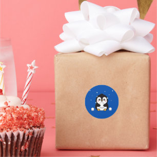 Adesivo de inverno de pinguim Kawaii Fofo