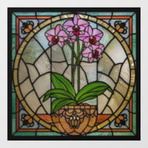 Adesivo de janela em estilo Art Nouveau