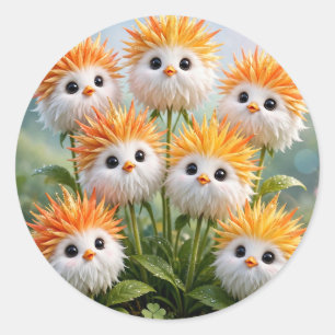 Adesivo de Jardim de Flores de Franguinha de Fanta