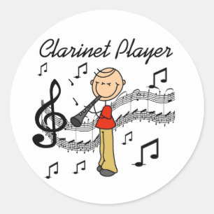Adesivo de jogador de clarinete Stickers