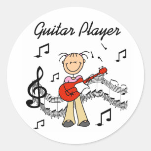 Adesivo de jogador de guitarra