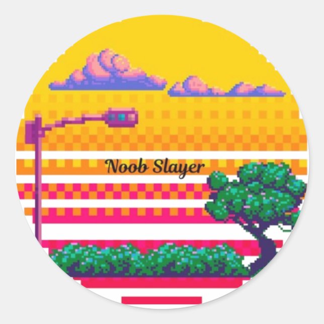 Adesivo de Jogador Matador de Noob (Frente)